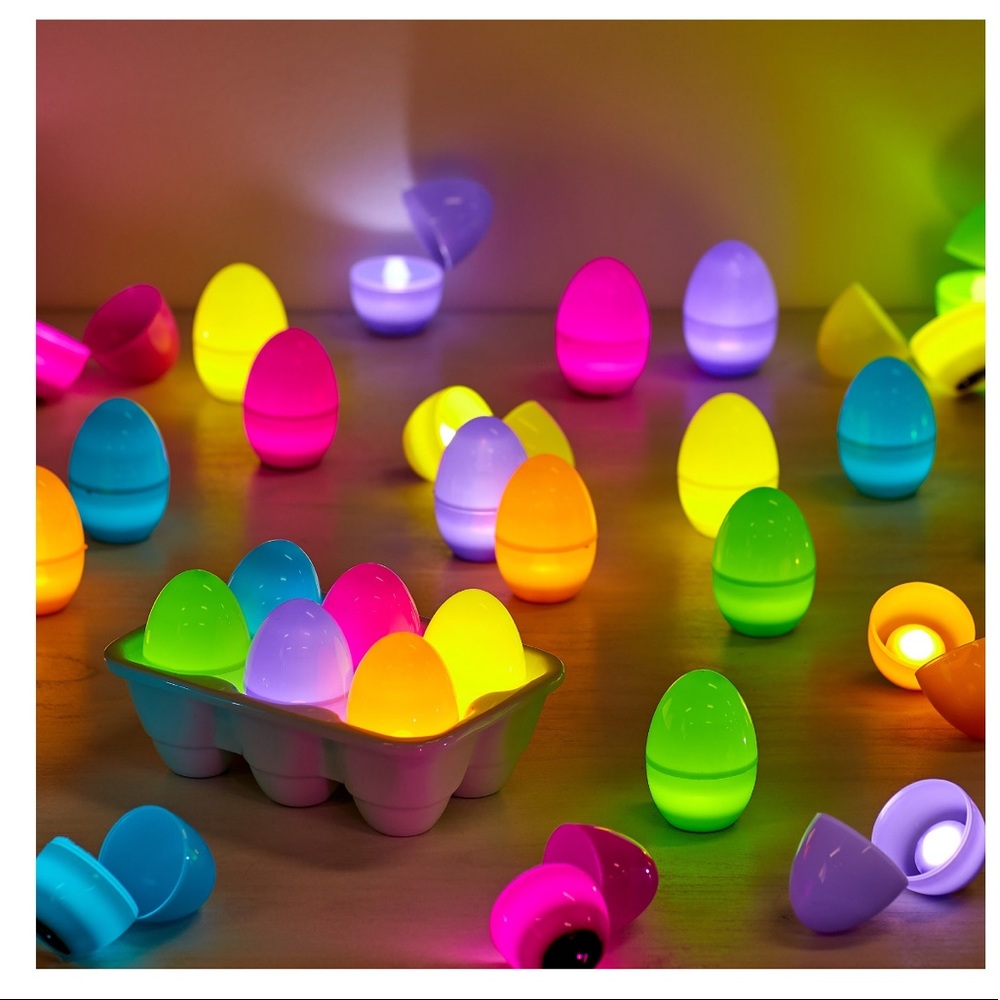LED Iridescent Easter Egg LIGHT UP (12) SHIPS FREE - Picture 6 of 7